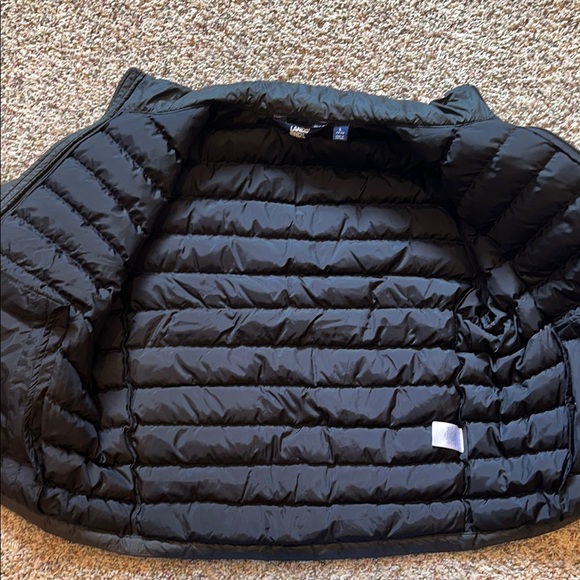 Lands' End Puffer Men’s Black 600 Down Rating Puffer Jacket Size L *LIKE NEW* - Picture 3 of 10